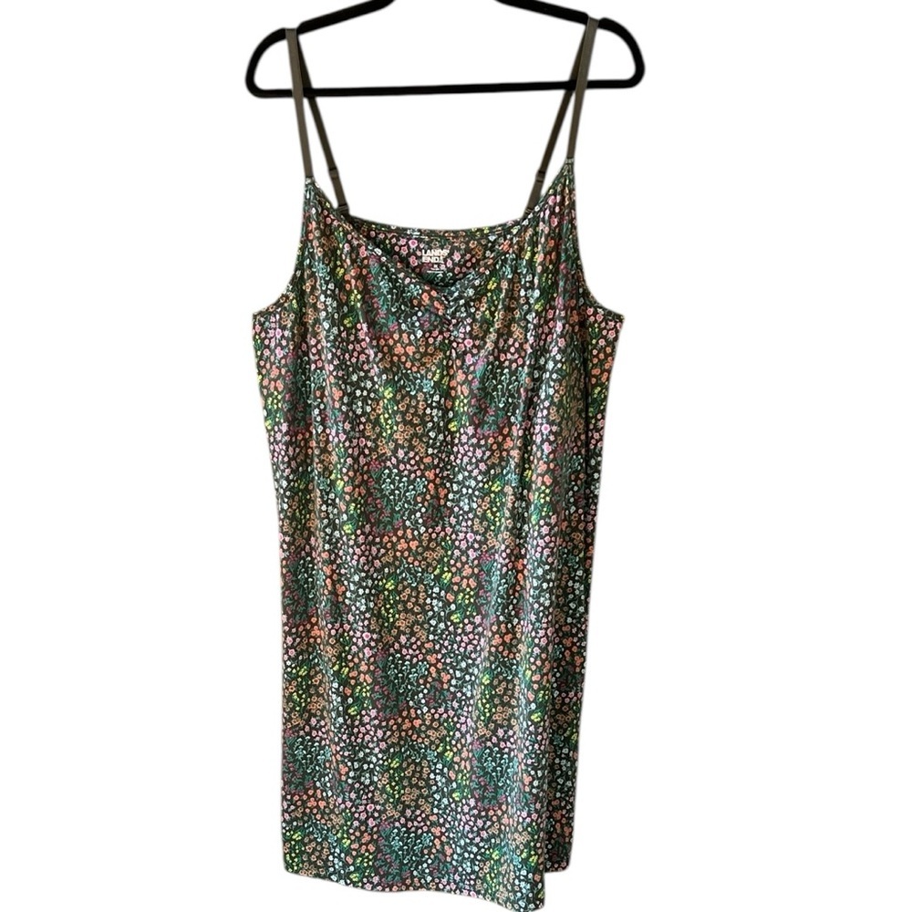 Land’s End 3X Stretch Jersey Knit Floral Mini Summer Dress
